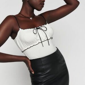 Reformation Glory Bow Detail Knit Top